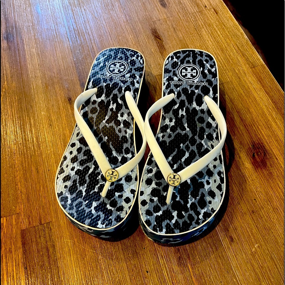 Tory Burch flip flops, size 8
